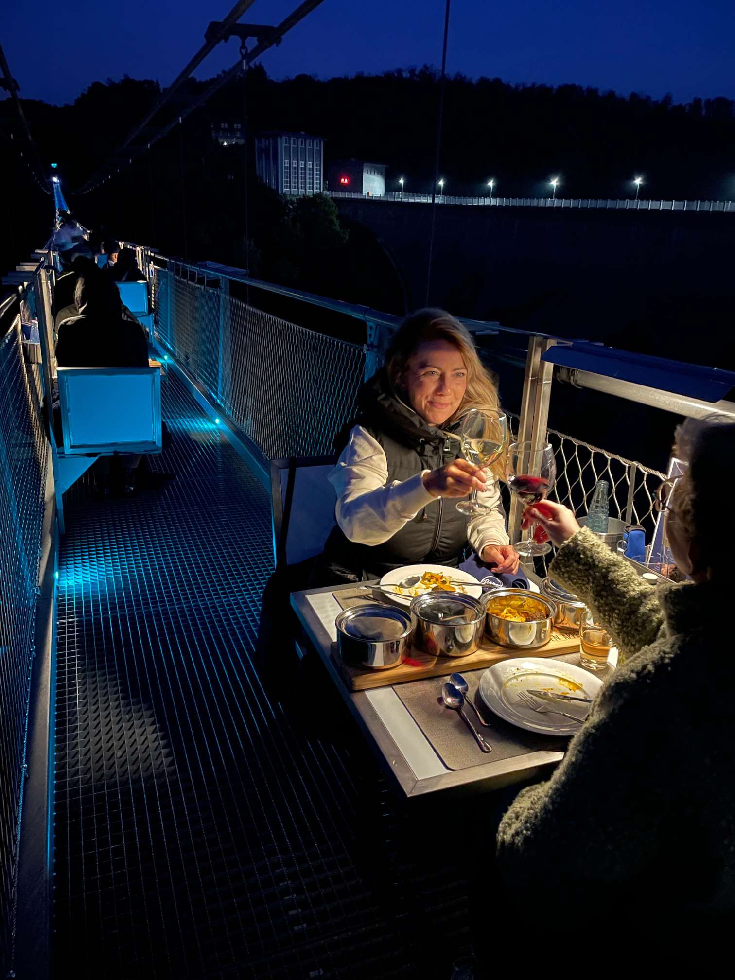 Dinner in the high Abendessen