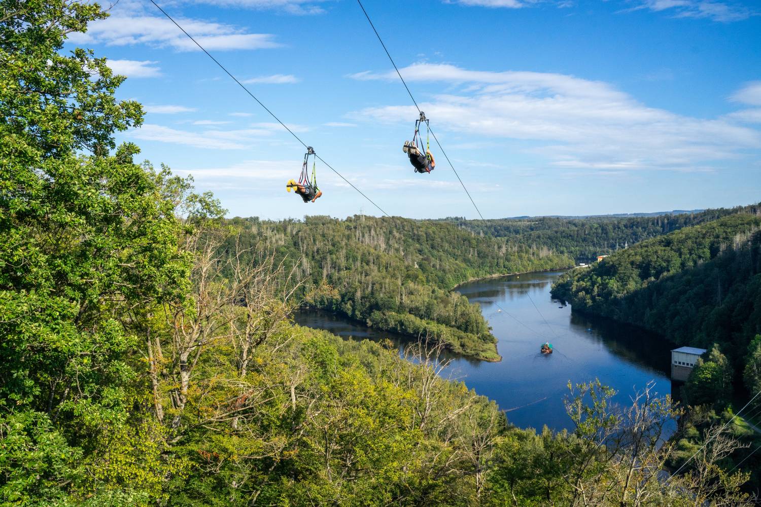 Megazipline Doppelflug Tandem